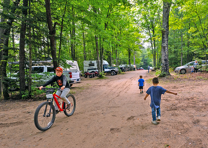 Campground roadway at Otter Lake